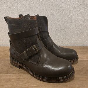 Eric Michael Dark Brown Combat Boots